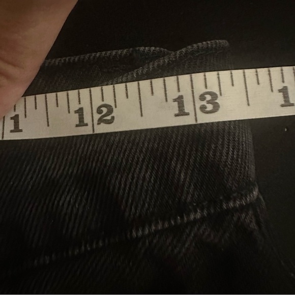 NWT $168 Reformation Nila Long Denim Skirt Black Nome Size 27 - Picture 13 of 14